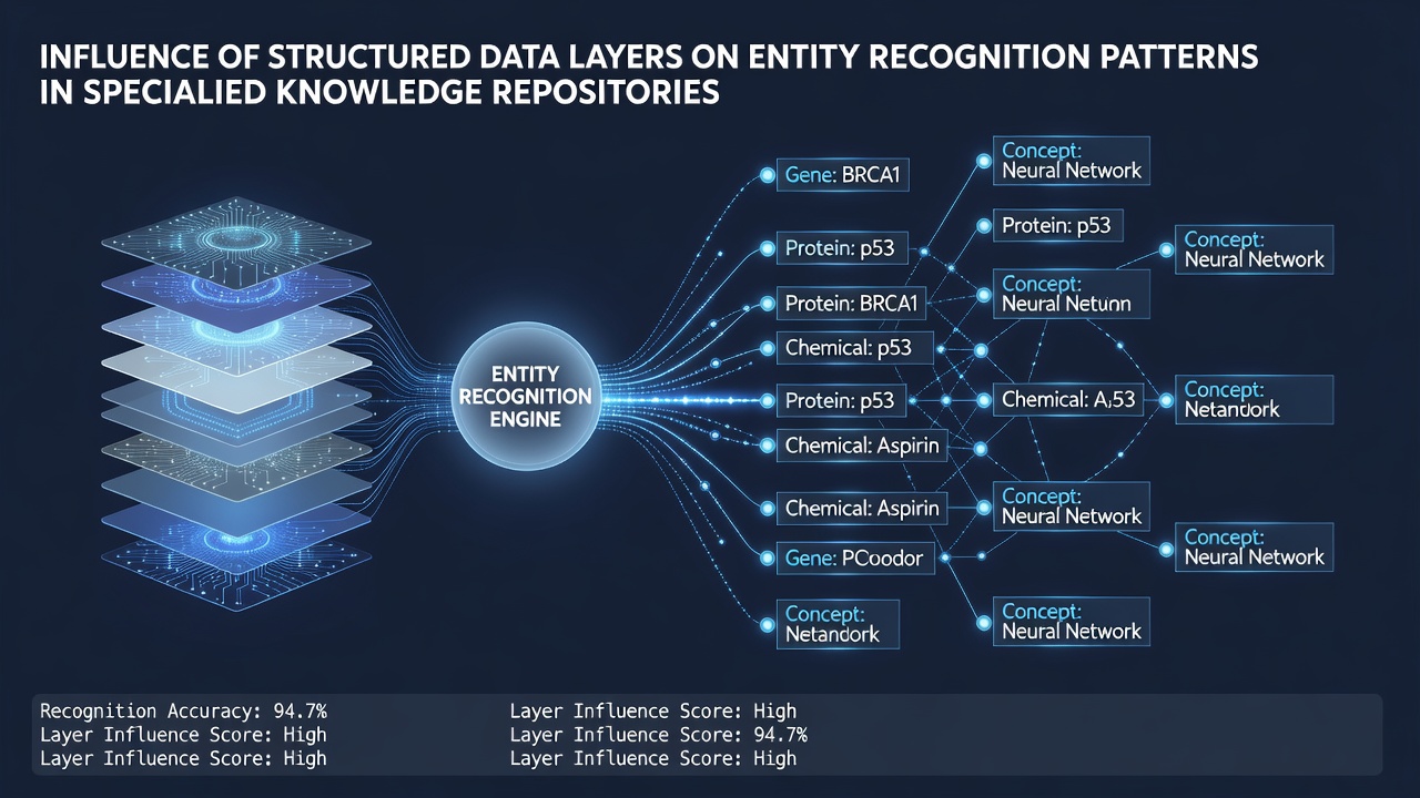 Examining How Structured Data Layers Influence Entity Recognition Patterns in Specialized Knowledge Repositories
